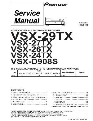 Сервисная инструкция Pioneer VSX-24TX, VSX-26TX, VSX-27TX, VSX-29TX ― Manual-Shop.ru