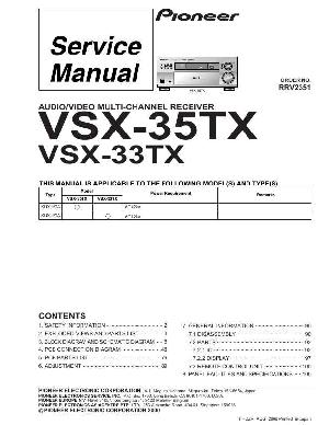 Сервисная инструкция Pioneer VSX-33TX, 35TX ― Manual-Shop.ru