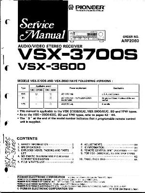 Сервисная инструкция Pioneer VSX-3600, VSX-3700S ― Manual-Shop.ru