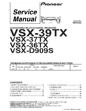 Service manual Pioneer VSX-36TX, VSX-37TX, VSX-39TX, VSX-D909S ― Manual-Shop.ru