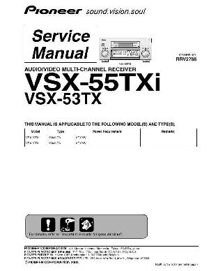 Сервисная инструкция Pioneer VSX-53TX, VSX-55TXI ― Manual-Shop.ru