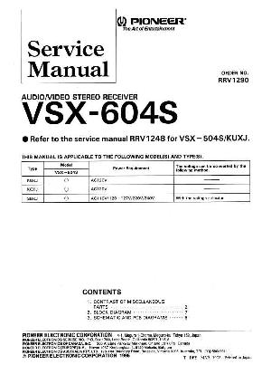 Сервисная инструкция Pioneer VSX-604S ― Manual-Shop.ru