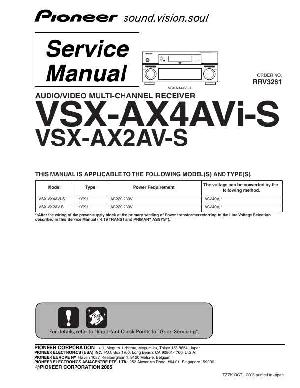 Сервисная инструкция Pioneer VSX-AX2AV, VSX-AX4AVI-S ― Manual-Shop.ru