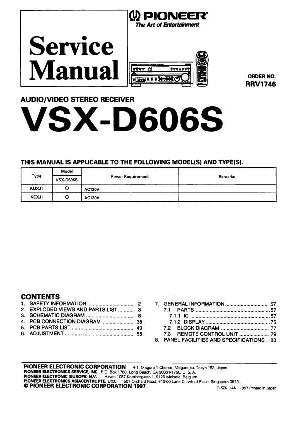 Сервисная инструкция Pioneer VSX-D606S ― Manual-Shop.ru