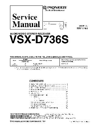 Сервисная инструкция Pioneer VSX-D736S ― Manual-Shop.ru