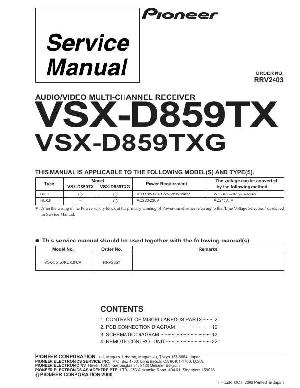 Сервисная инструкция Pioneer VSX-D859TXG ― Manual-Shop.ru
