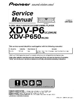 Сервисная инструкция Pioneer XDV-P6, XDV-P650 ― Manual-Shop.ru