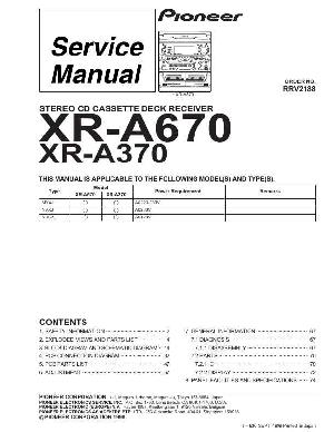 Сервисная инструкция Pioneer XR-A370, XR-A670 ― Manual-Shop.ru