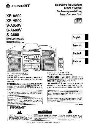 Сервисная инструкция Pioneer XR-A500, XR-A600 ― Manual-Shop.ru