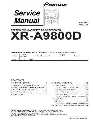 Сервисная инструкция Pioneer XR-A9800D ― Manual-Shop.ru
