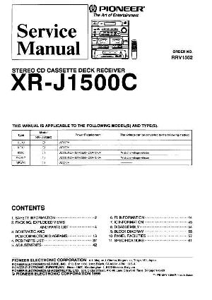 Сервисная инструкция Pioneer XR-J1500C ― Manual-Shop.ru