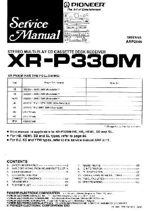 Сервисная инструкция Pioneer XR-P330M ― Manual-Shop.ru