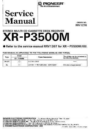 Сервисная инструкция Pioneer XR-P3500M ― Manual-Shop.ru