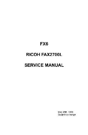 Сервисная инструкция Ricoh FX-6, FAX-2700L ― Manual-Shop.ru