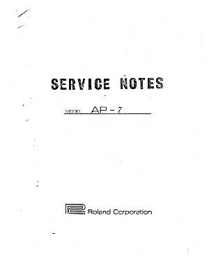 Сервисная инструкция Roland AP-7 ― Manual-Shop.ru