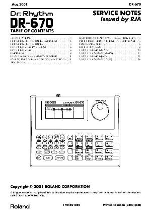 Сервисная инструкция Roland DR-670 ― Manual-Shop.ru