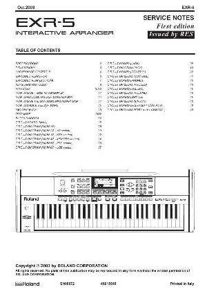 Сервисная инструкция Roland EXR-5 ― Manual-Shop.ru
