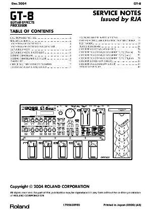 Сервисная инструкция Roland GT-8 ― Manual-Shop.ru