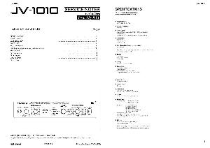 Сервисная инструкция Roland JV-1010 ― Manual-Shop.ru