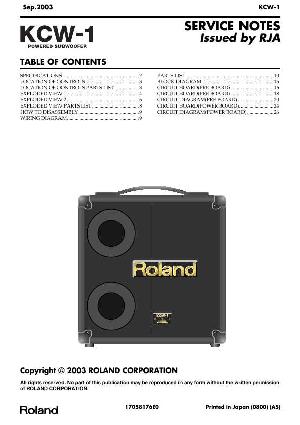 Сервисная инструкция Roland KCW-1 ― Manual-Shop.ru
