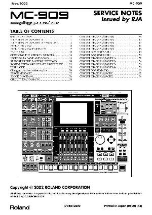 Сервисная инструкция Roland MC-909 ― Manual-Shop.ru