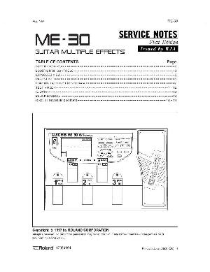 Сервисная инструкция Roland ME-30 ― Manual-Shop.ru