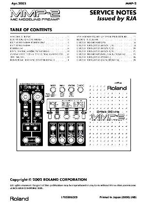 Сервисная инструкция Roland MMP-2 ― Manual-Shop.ru