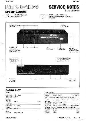 Service manual Roland MPU-104 ― Manual-Shop.ru