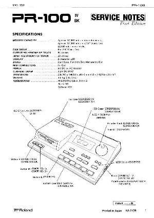 Service manual Roland PR-100 ― Manual-Shop.ru