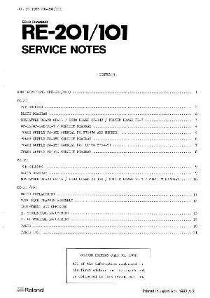 Сервисная инструкция Roland RE-101, RE-201 ― Manual-Shop.ru