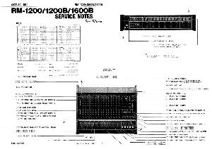 Сервисная инструкция Roland RM-1200, RM-1200B, RM-1600B ― Manual-Shop.ru