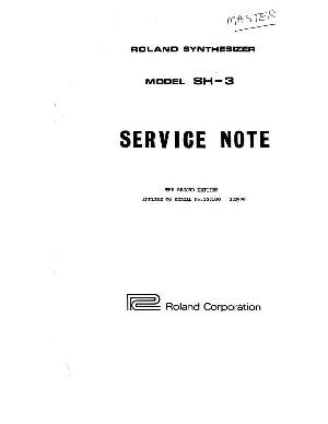 Service manual Roland SH-3 ― Manual-Shop.ru