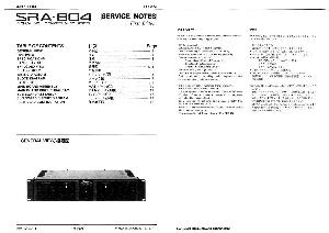 Сервисная инструкция Roland SRA-804 ― Manual-Shop.ru