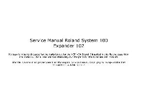 Сервисная инструкция Roland SYSTEM-100 102 ― Manual-Shop.ru