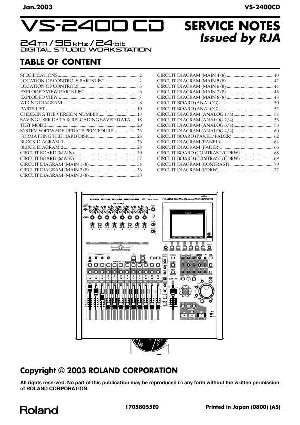Сервисная инструкция Roland VS-2400CD ― Manual-Shop.ru