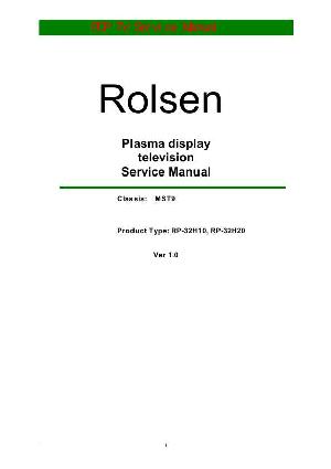 Сервисная инструкция Rolsen RP-32H10, RP-32H20, MST9 ― Manual-Shop.ru