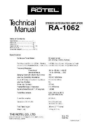 Service manual Rotel RA-1062  ― Manual-Shop.ru