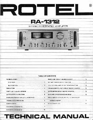 Сервисная инструкция Rotel RA-1312 ― Manual-Shop.ru