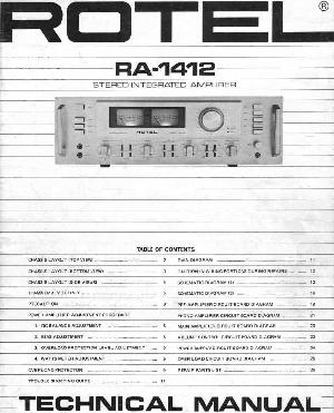 Сервисная инструкция Rotel RA-1412 ― Manual-Shop.ru
