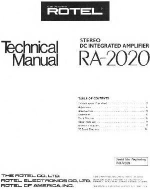 Сервисная инструкция Rotel RA-2020 ― Manual-Shop.ru