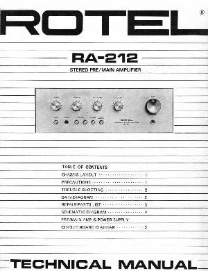 Сервисная инструкция Rotel RA-212 ― Manual-Shop.ru