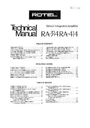 Сервисная инструкция Rotel RA-314 ― Manual-Shop.ru