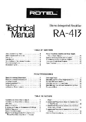 Сервисная инструкция Rotel RA-413 ― Manual-Shop.ru