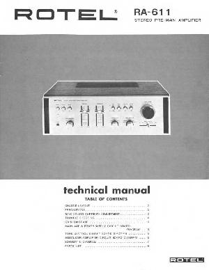 Сервисная инструкция Rotel RA-611 ― Manual-Shop.ru