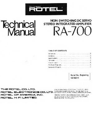 Сервисная инструкция Rotel RA-700 ― Manual-Shop.ru
