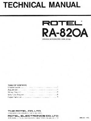Service manual Rotel RA-820A ― Manual-Shop.ru