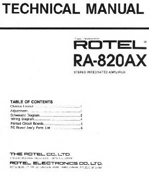 Сервисная инструкция Rotel RA-820AX ― Manual-Shop.ru