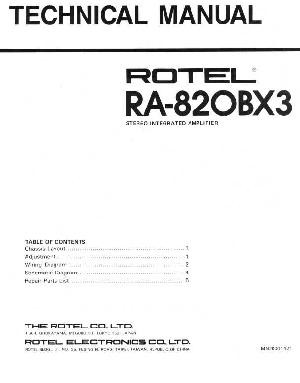 Сервисная инструкция Rotel RA-820BX3 ― Manual-Shop.ru