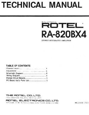 Сервисная инструкция Rotel RA-820BX4 ― Manual-Shop.ru