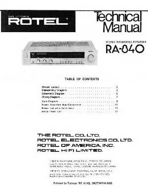 Сервисная инструкция Rotel RA-840 ― Manual-Shop.ru